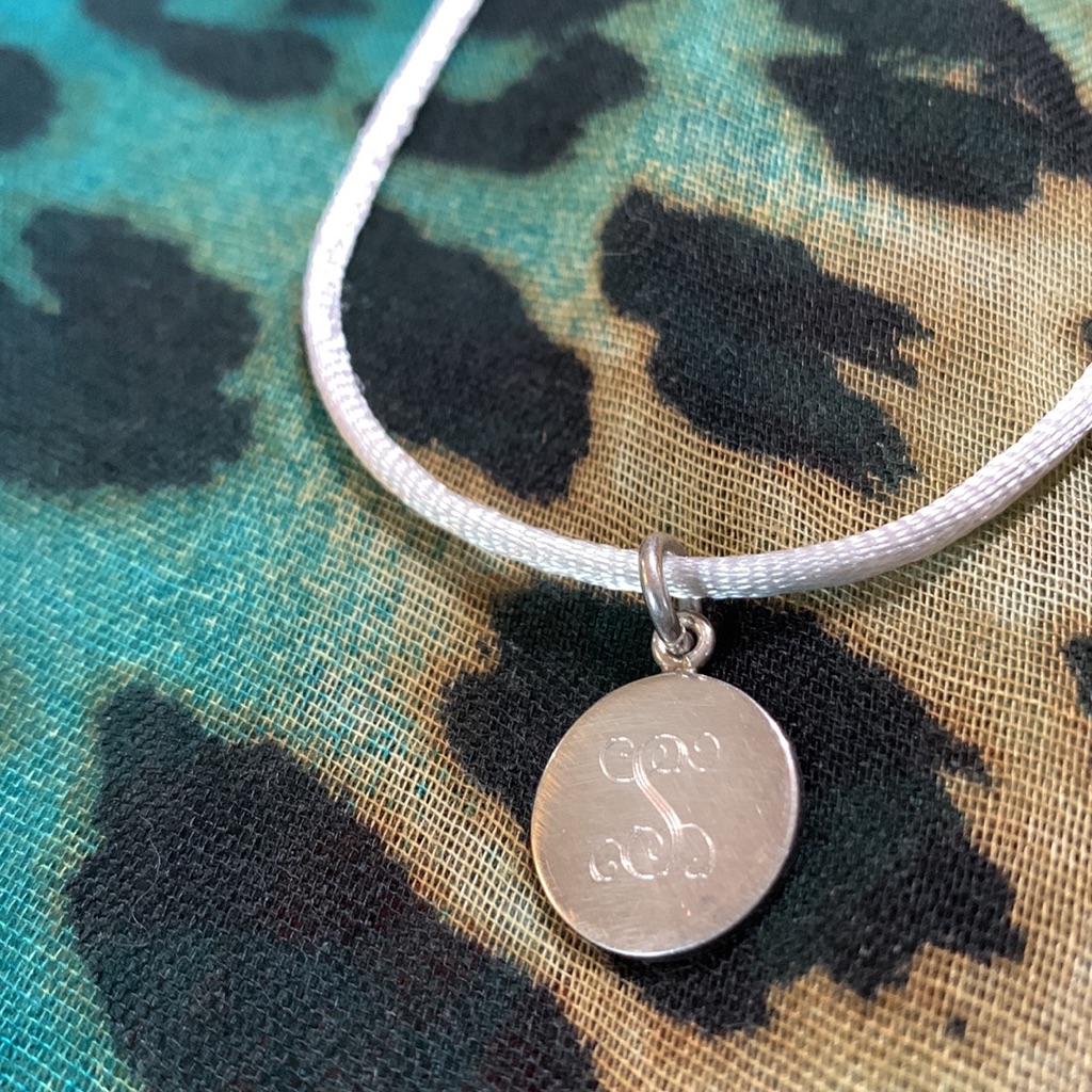 Round Silver S Charm